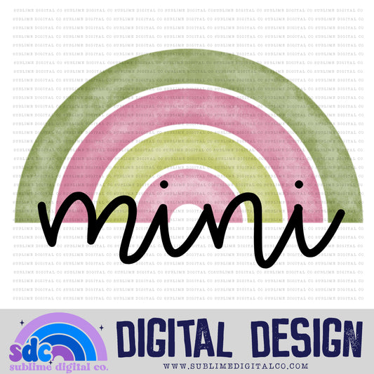 Mini - Green Pink Rainbow • Colorful Designs • Instant Download • Sublimation Design