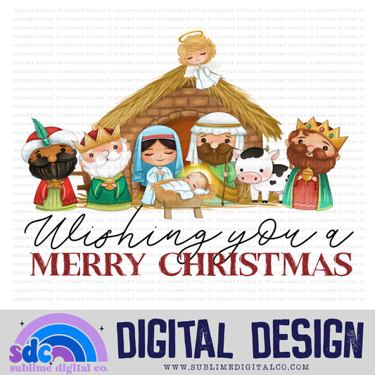 Wishing You - Nativity • Christmas • Instant Download • Sublimation Design