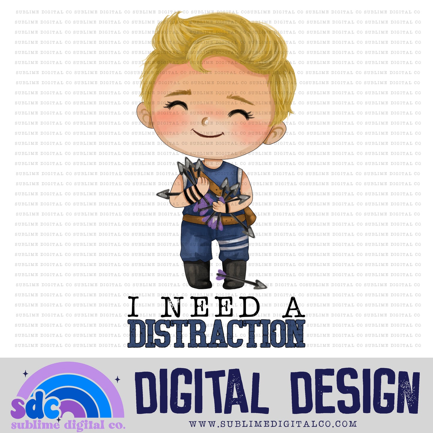 Distraction • Baby Heroes • Instant Download • Sublimation Design