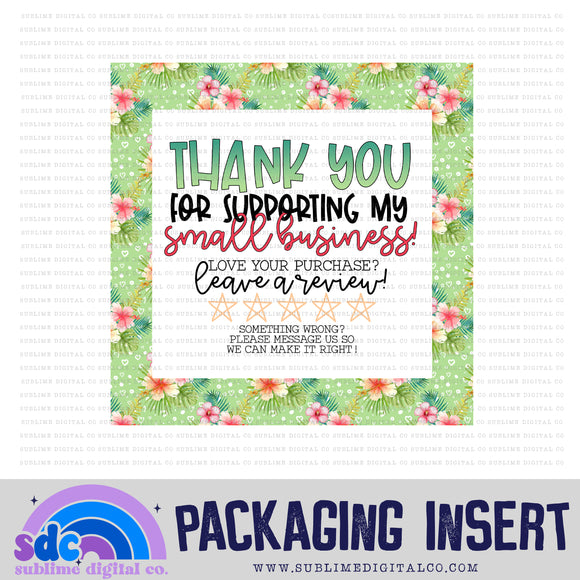 Hibiscus Thank You • Leave A Review • Packaging Insert • Instant Download