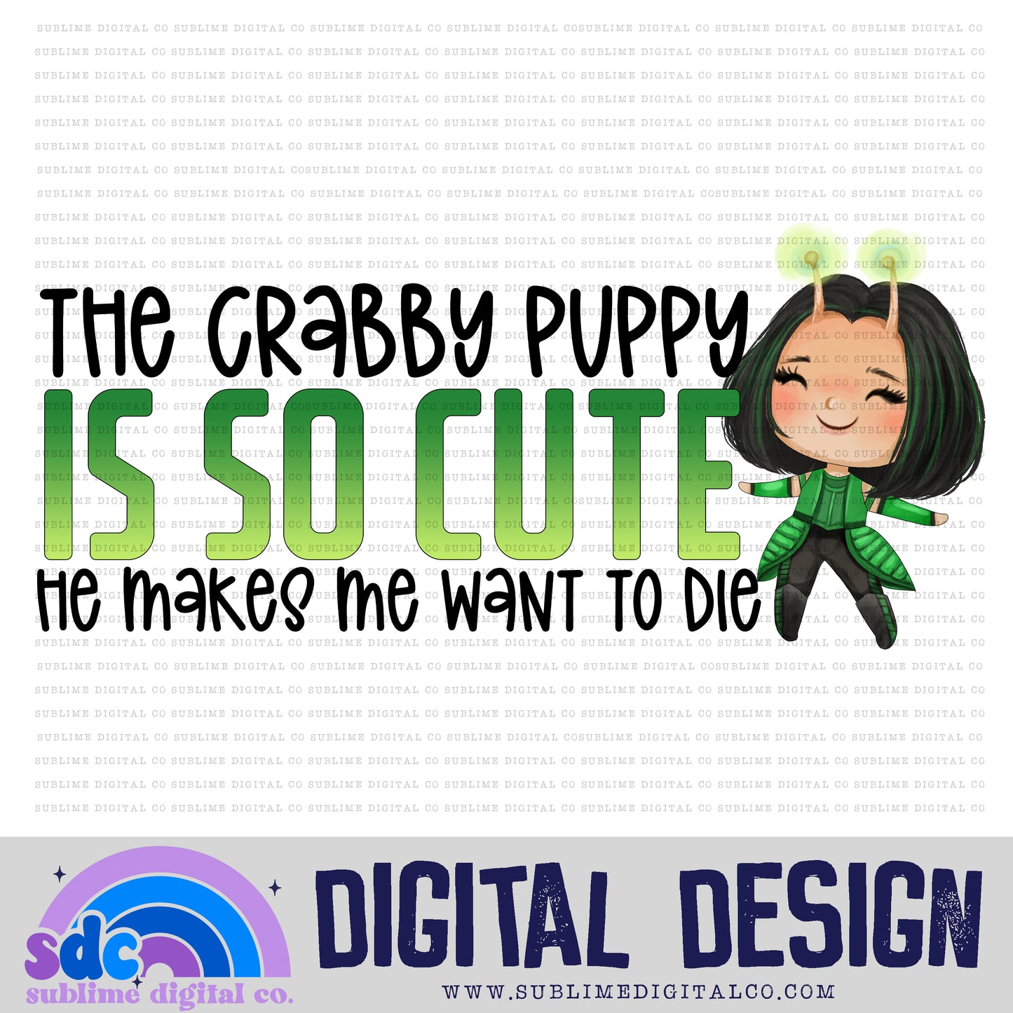 Crappy Puppy • Baby Heroes • Instant Download • Sublimation Design