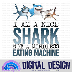 Nice Shark • Sea Life • Instant Download • Sublimation Design