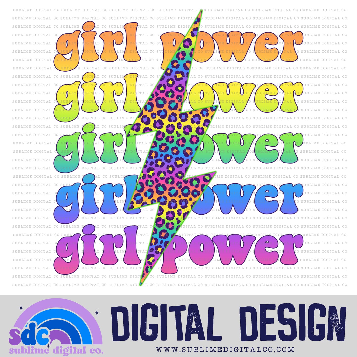 Girl Power • Retro • Instant Download • Sublimation Design