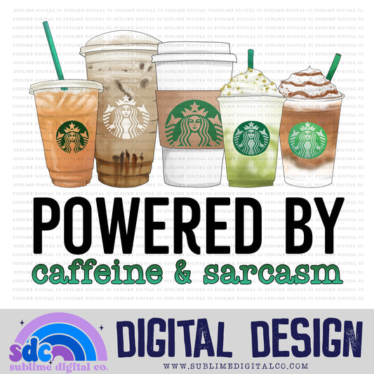Caffeine & Sarcasm • Coffee • Instant Download • Sublimation Design