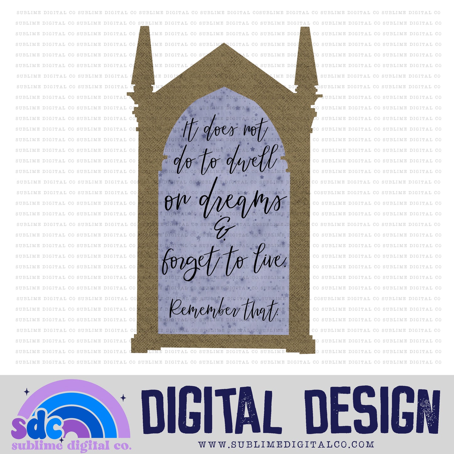 Dwell On Dreams • Wizard • Instant Download • Sublimation Design