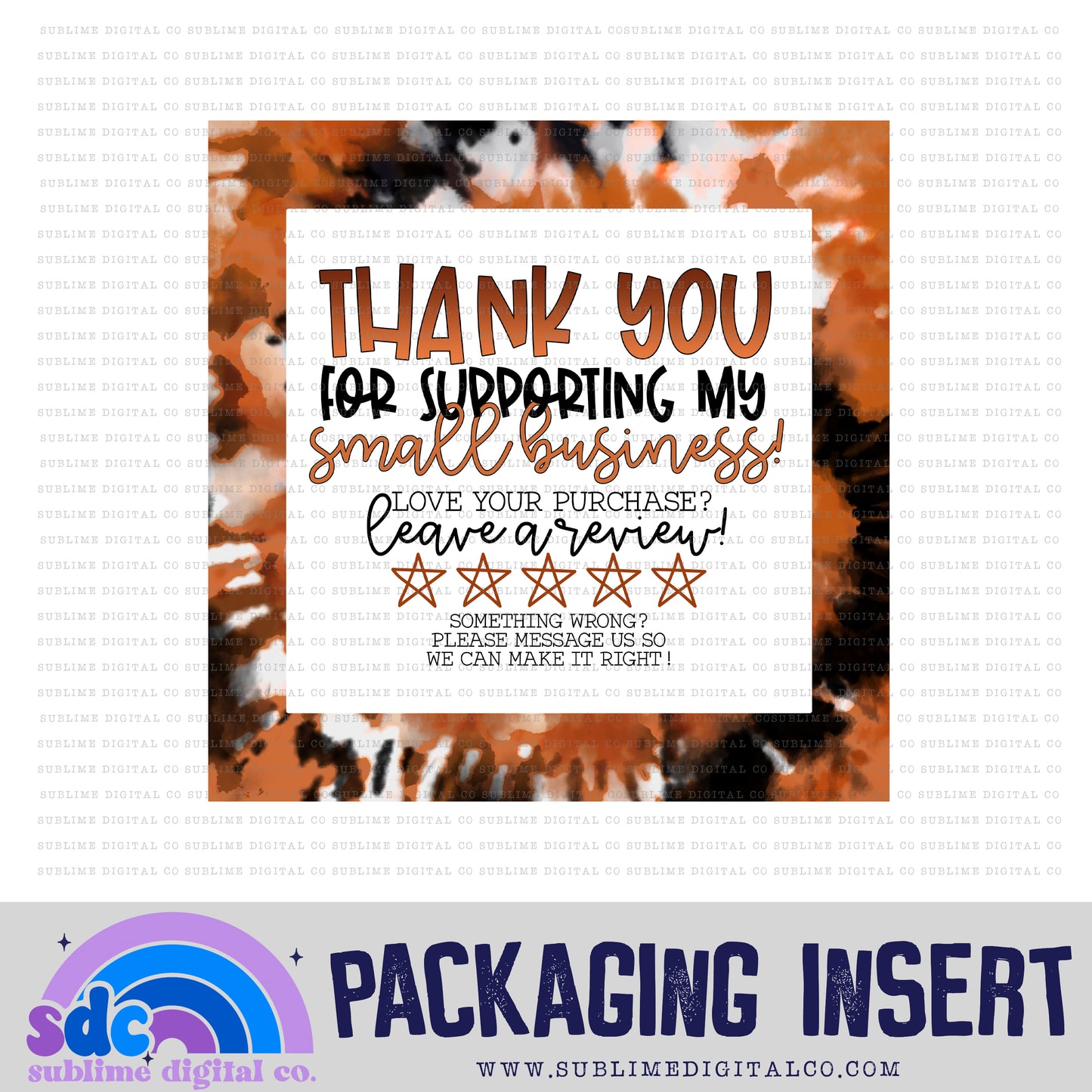 Halloween Thank You • Leave A Review • Packaging Insert • Instant Download