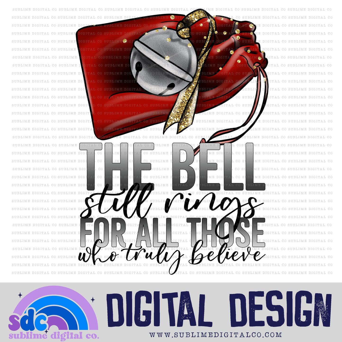 The Bell • Christmas Train • Instant Download • Sublimation Design