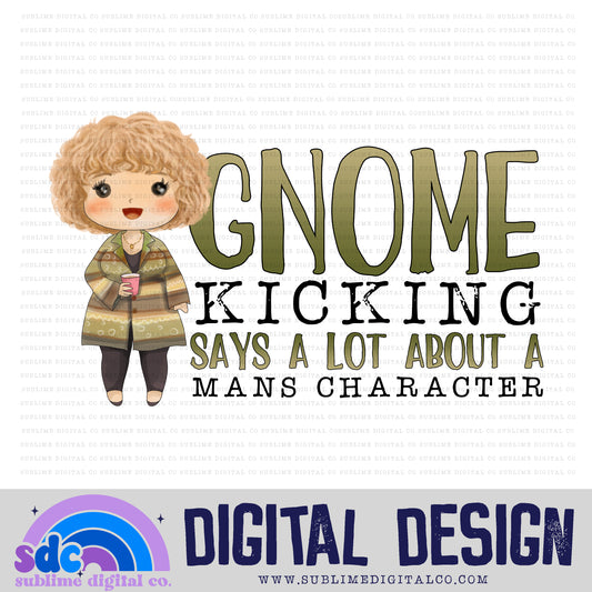 Gnome Kicking • Mom & Daughter • Instant Download • Sublimation Design