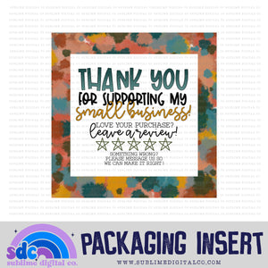 Terracotta Thank You • Leave A Review • Packaging Insert • Instant Download