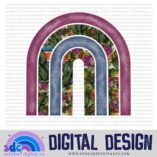 Western Cactus • Rainbow • Elements • Digital Design • Instant Download • Sublimation