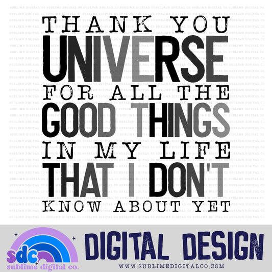Thank You Universe 2 • Witchy • Instant Download • Sublimation Design