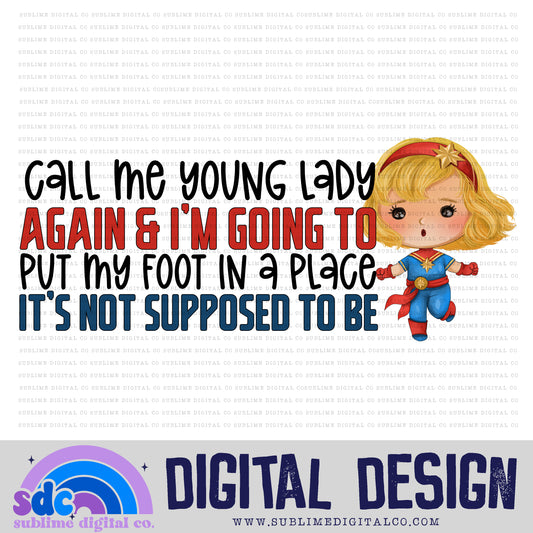 Young Lady • Baby Heroes • Instant Download • Sublimation Design