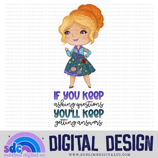Keep Asking Questions • School Bus • Instant Download • Sublimation Design
