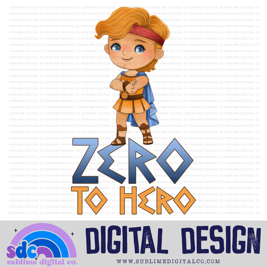 Zero - Hero • Strong Hero • Instant Download • Sublimation Design