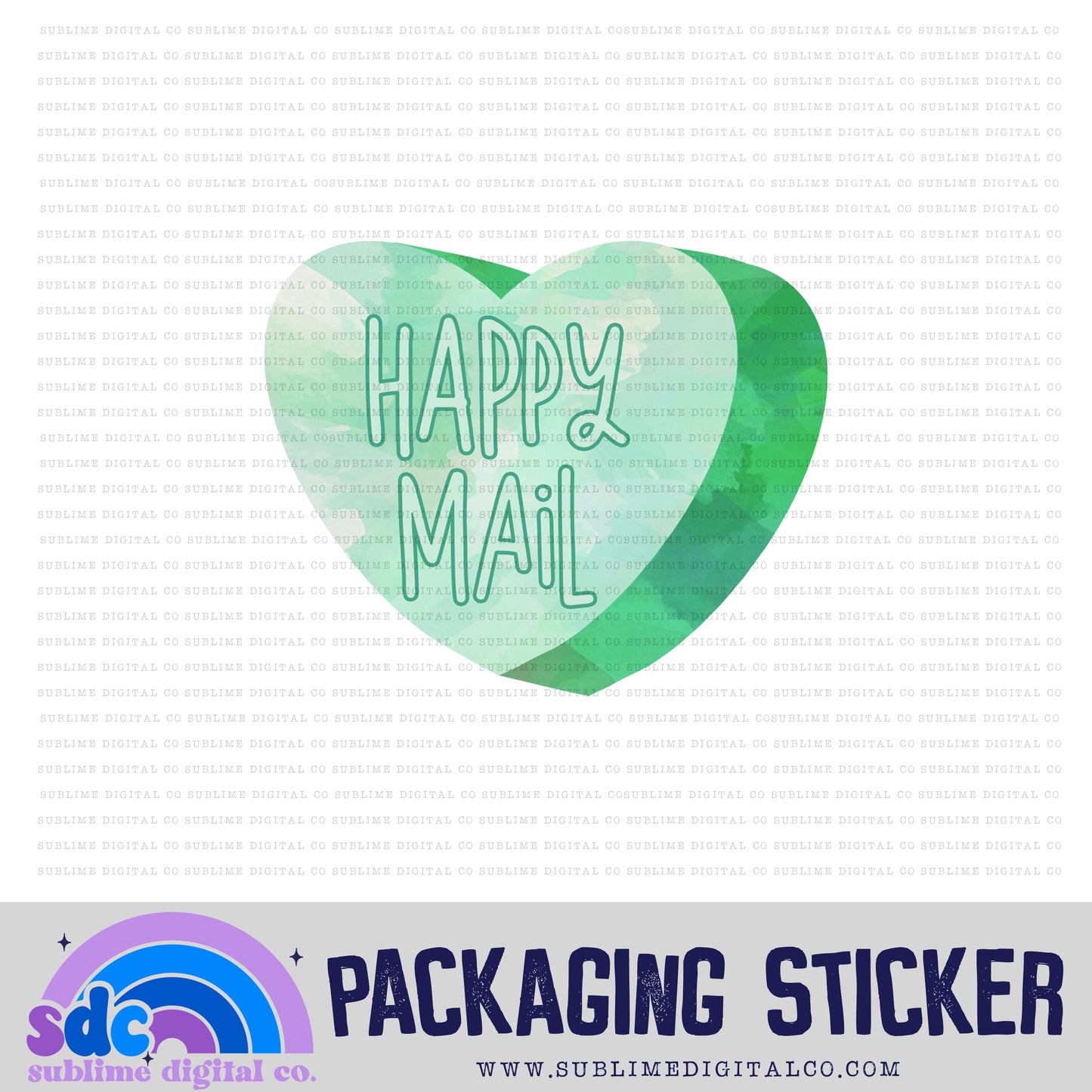 Happy Mail • Candy Hearts | Small Business Stickers | Digital Download | PNG File