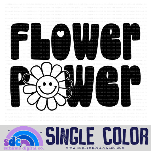 Flower Power • Single Color Designs • Instant Download • Sublimation Design