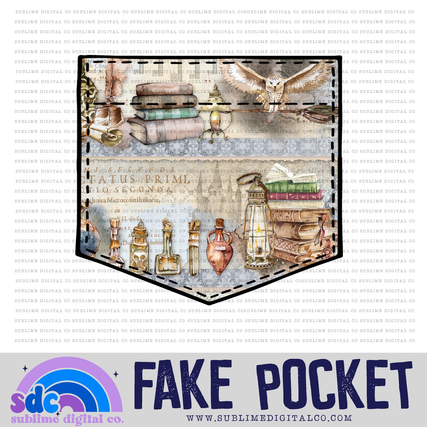 Wizard • Fake Pocket • Wizards • Instant Download • Sublimation Design