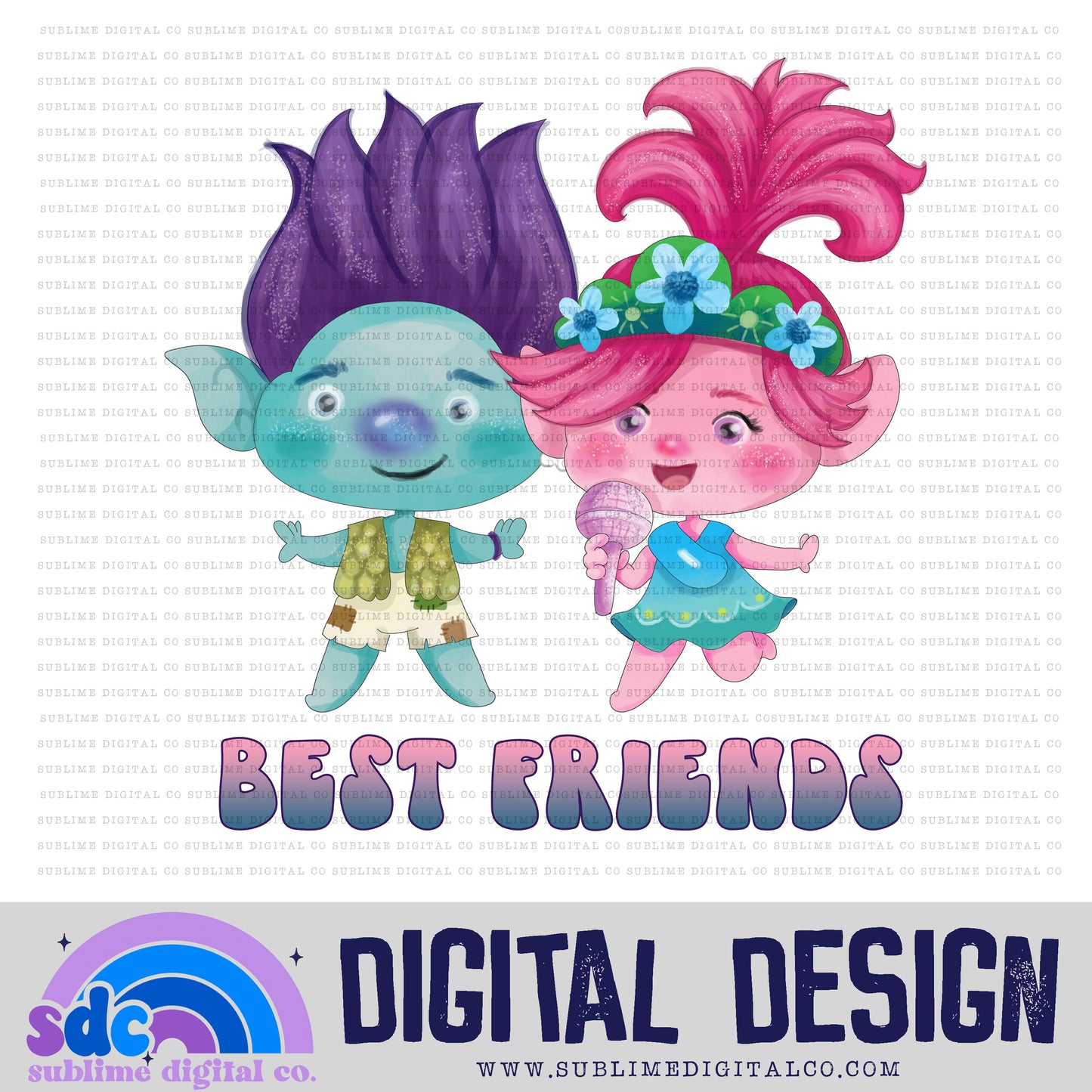 Best Friends • Mythical Creatures • Instant Download • Sublimation Design