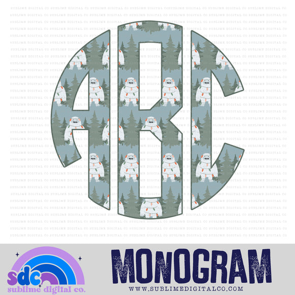Yeti Monogram | 26 PNG Files | Digital Download