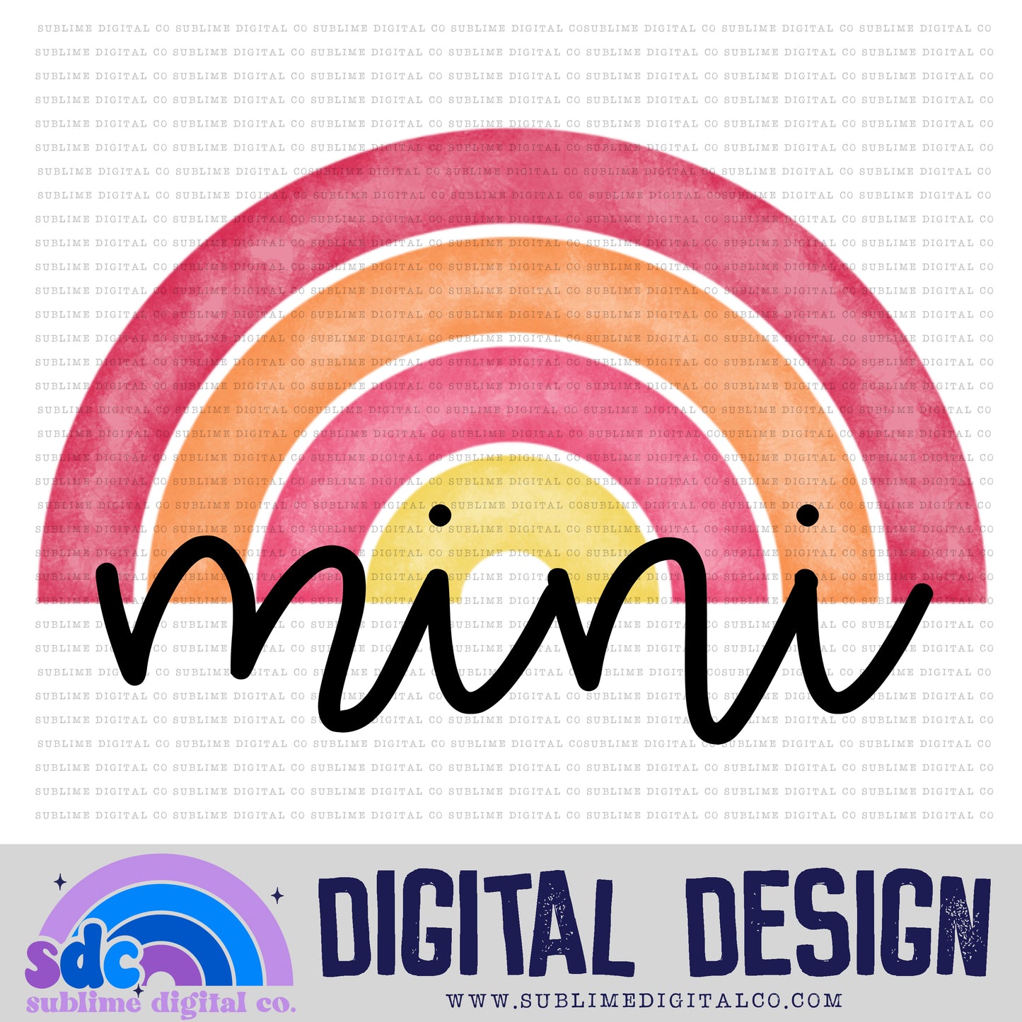 Mini - Flamingo Rainbow • Colorful Designs • Instant Download • Sublimation Design