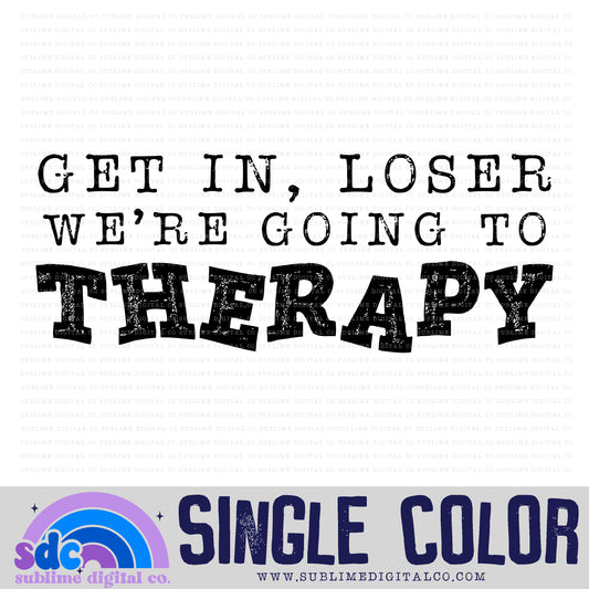 Therapy • Single Color • Mental Health Awareness • Instant Download • Sublimation Design