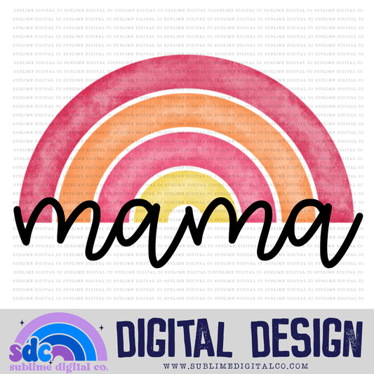 Mama - Flamingo Rainbow • Colorful Designs • Instant Download • Sublimation Design