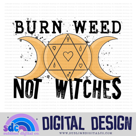Burn Weed, Not Witches • Witchy • Instant Download • Sublimation Design