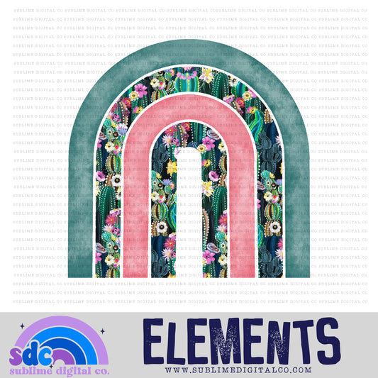 Cactus • Rainbow • Elements • Digital Design • Instant Download • Sublimation