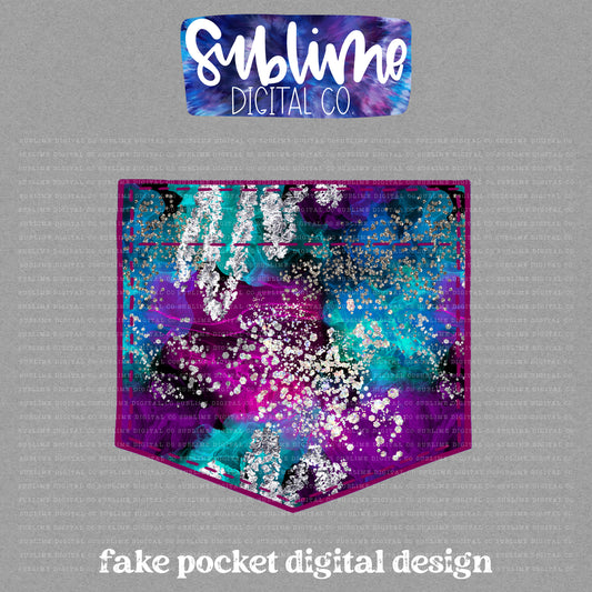 Mermaid 2 • Fake Pocket • Instant Download • Sublimation Design