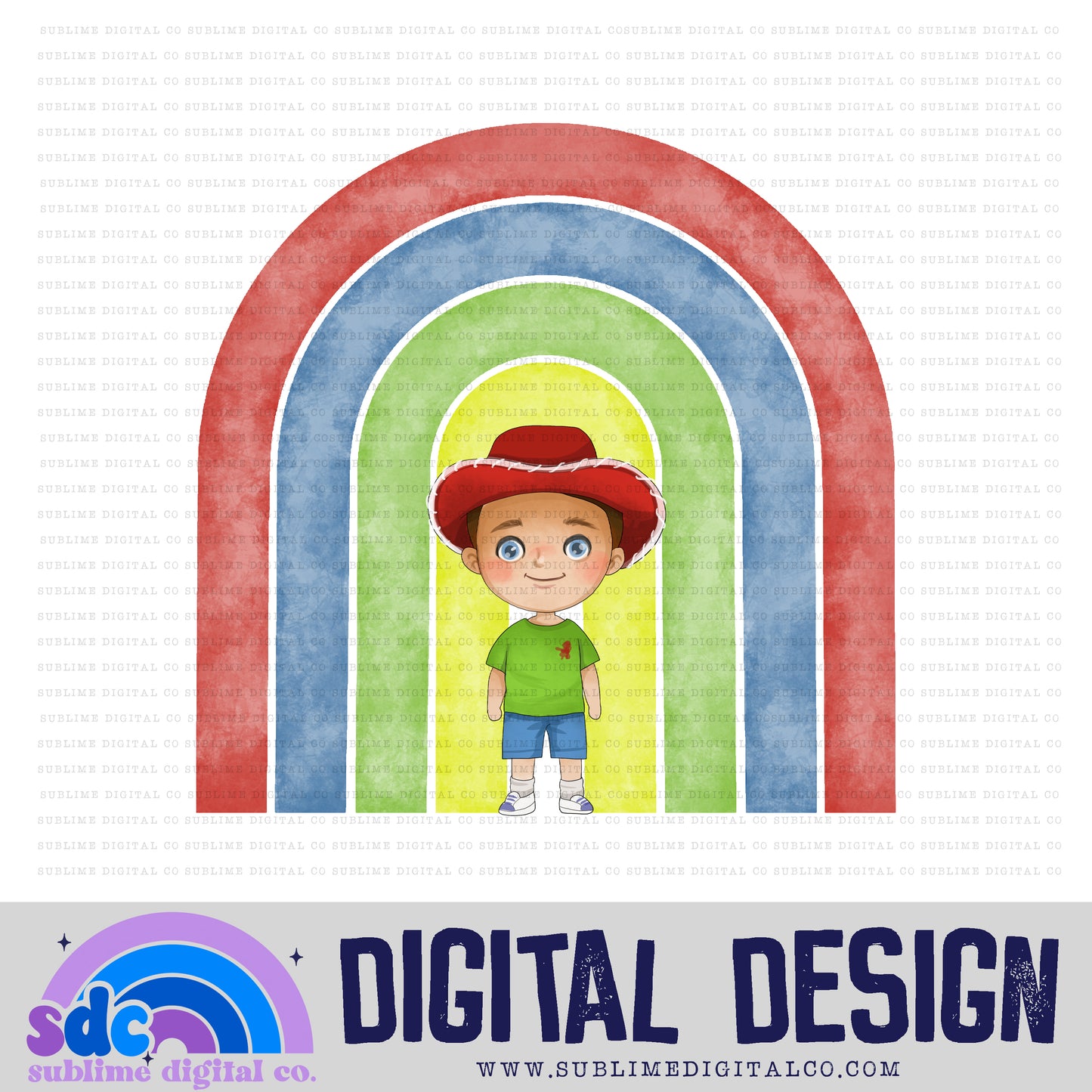 Andy Rainbow • Toys • Instant Download • Sublimation Design