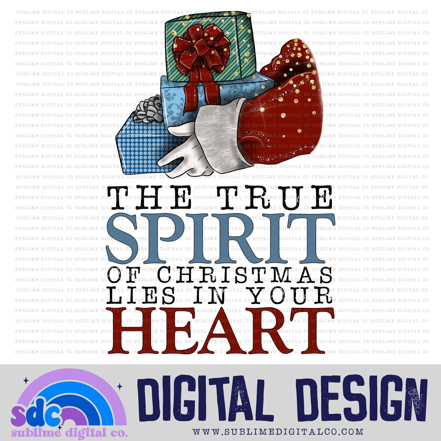 True Spirit • Christmas Train • Instant Download • Sublimation Design