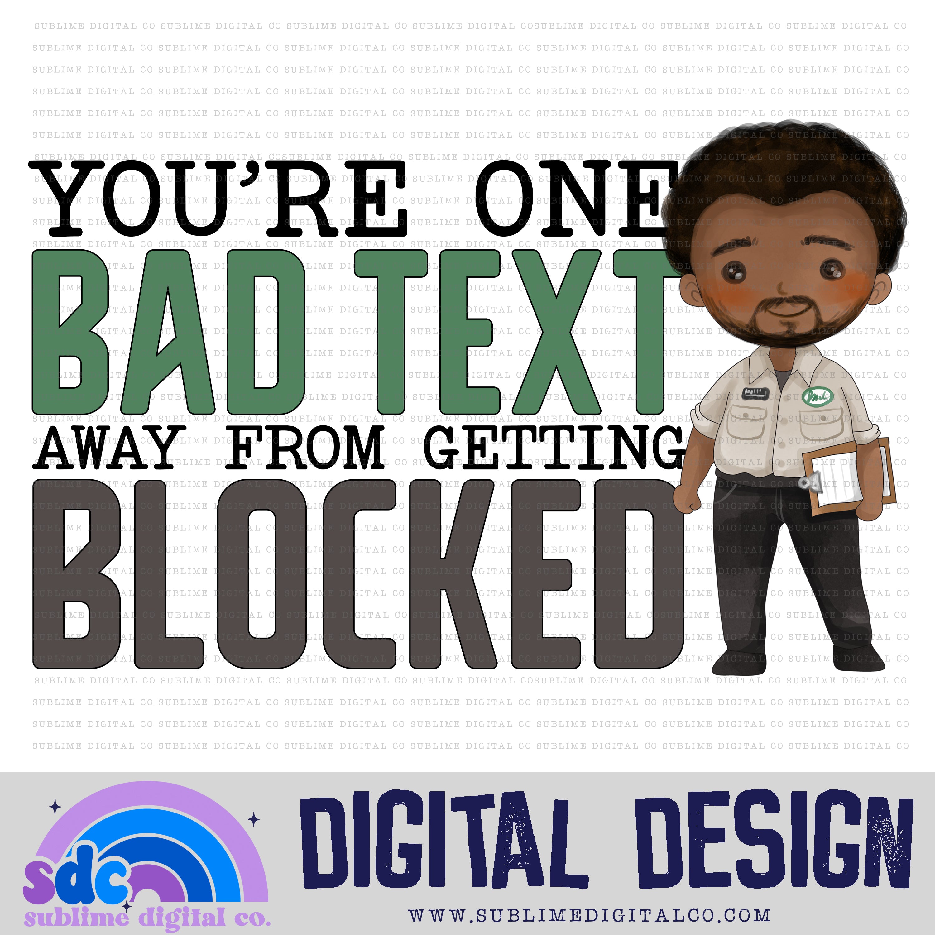 Bad Text • Paper Company • Instant Download • Sublimation Design ...