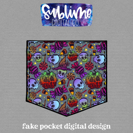 Halloween • Fake Pocket • Instant Download • Sublimation Design