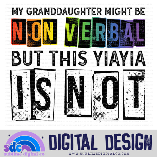 Nonverbal - Granddaughter/Yiayia • Neurodivergent • Instant Download • Sublimation Design