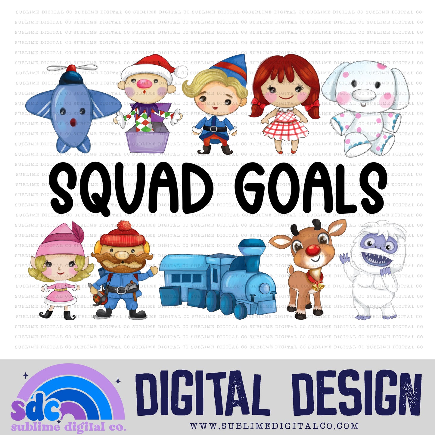Reindeer - Squad Goals • Instant Download • Sublimation Design