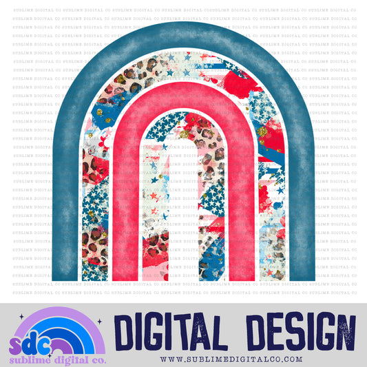 Patriotic 4th • Rainbow • Elements • Digital Design • Instant Download • Sublimation
