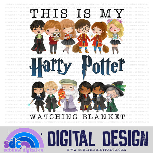 Wizard Watching Blanket 2 • Wizard • Instant Download • Sublimation Design