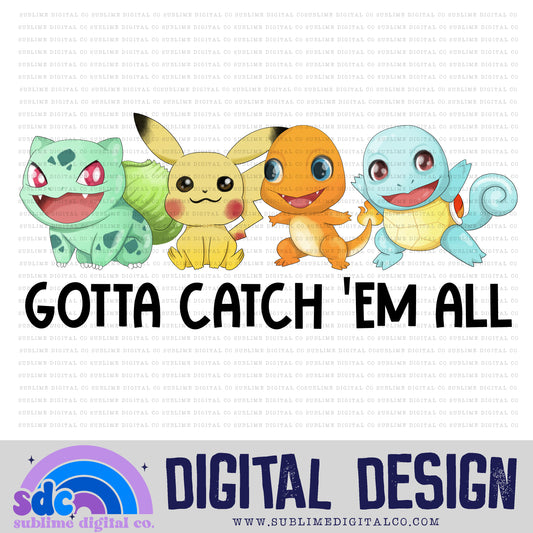 Catch • Mythical Creatures • Instant Download • Sublimation Design