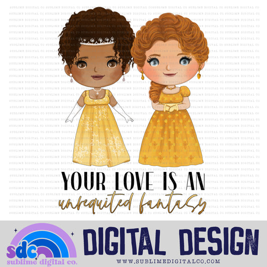 Unrequited Fantasy • Regency-Era • Instant Download • Sublimation Design