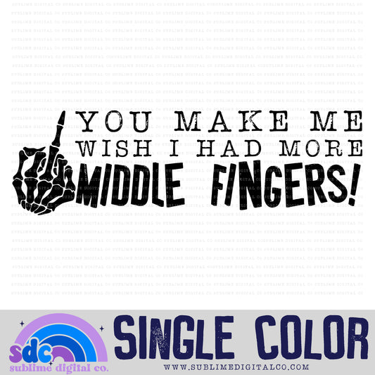 Middle Fingers • Single Color • Snarky • Instant Download • Sublimation Design