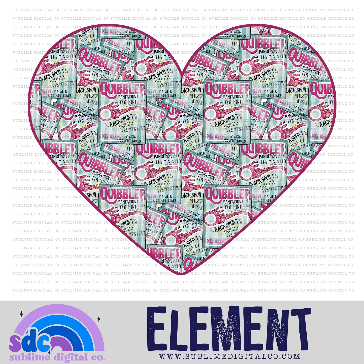 Heart • Element • Wizards • Instant Download • Sublimation Design