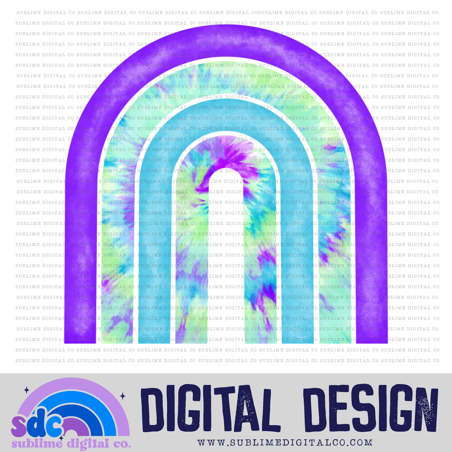 Pastel Purple Mint Tie Dye • Rainbow • Elements • Digital Design • Instant Download • Sublimation
