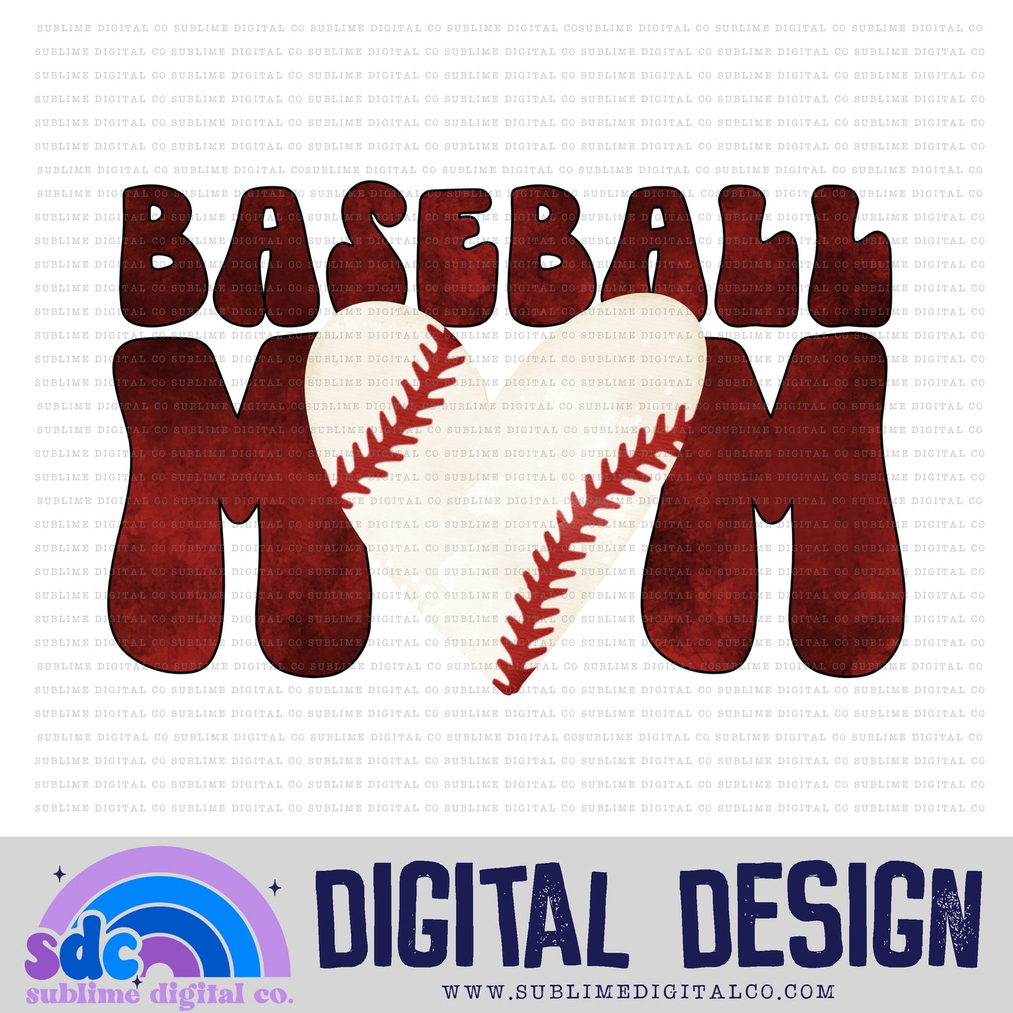 Baseball Mom • Retro • Instant Download • Sublimation Design