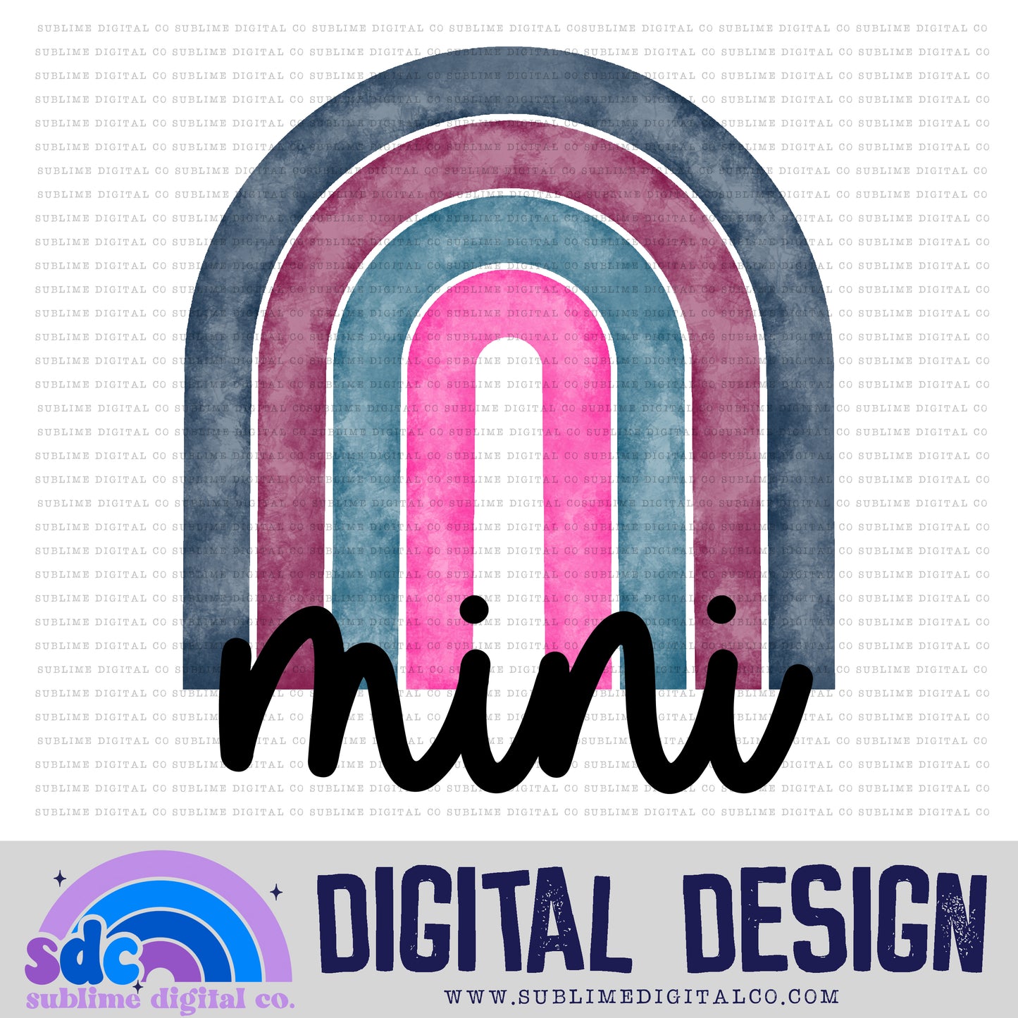 Mini - Berry Rainbow • Colorful Designs • Instant Download • Sublimation Design