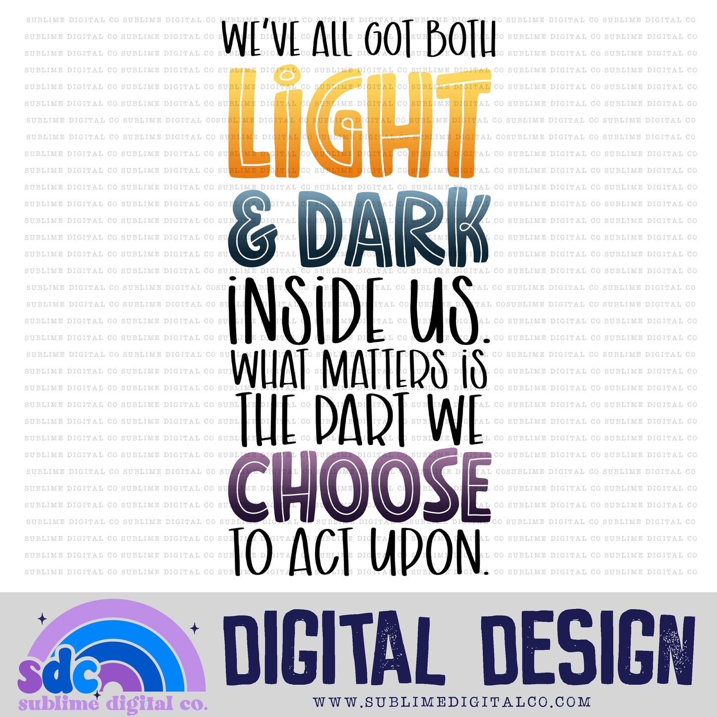 Light & Darkness • Wizard • Instant Download • Sublimation Design