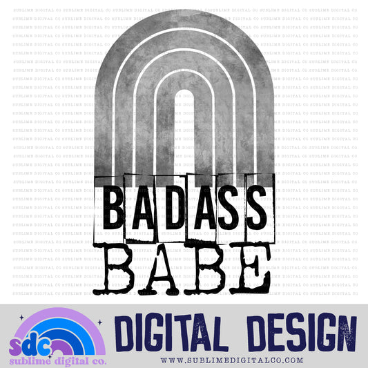 Badass Babe • Retro • Instant Download • Sublimation Design