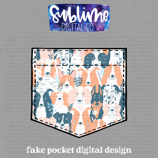 Dog Lover • Fake Pocket • Instant Download • Sublimation Design