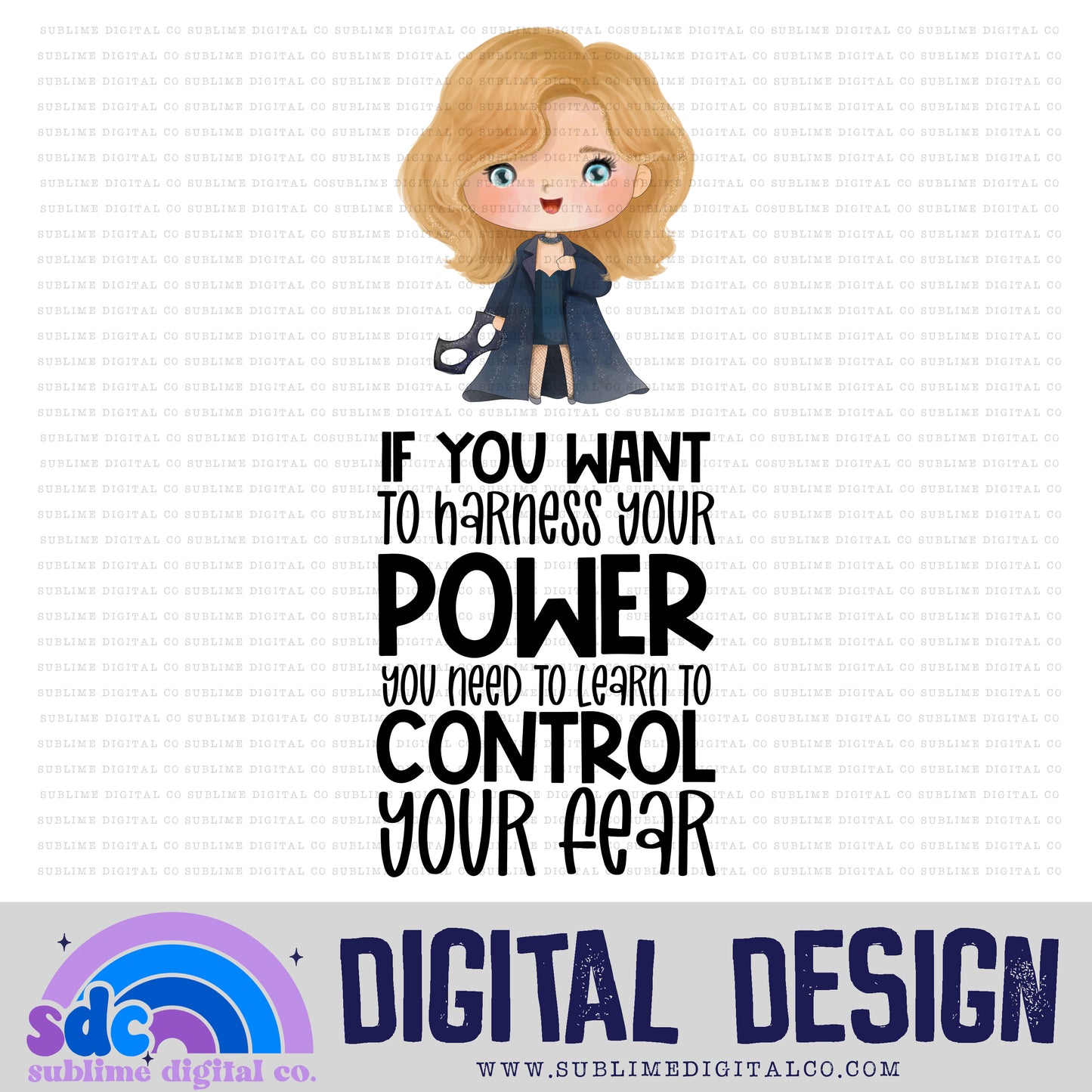 Control Your Fear • Baby Heroes • Instant Download • Sublimation Design