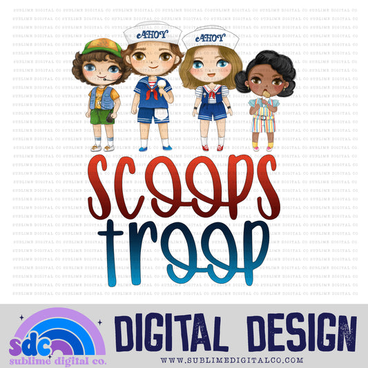 Scoops • Strange Kids • Instant Download • Sublimation Design