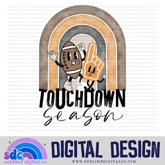 Touchdown Season - Rainbow • Sports • Retro Characters • Instant Download • Sublimation Design